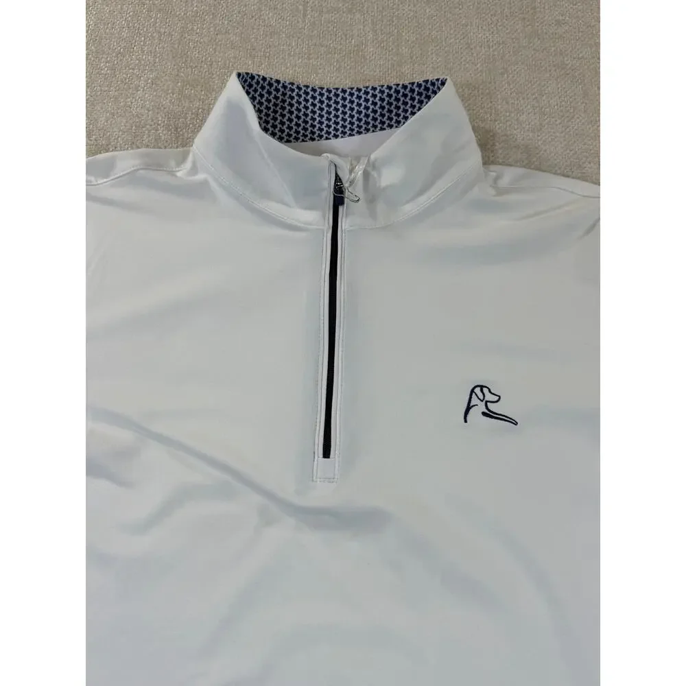 NWT Rhoback Women Large White Performance Quarter Zip Long Sleeve Golf Pullover